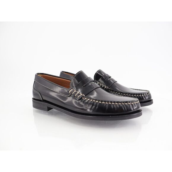 Hugo Boss Lycia Penny Loafer Size 42 EU 12 US Black Patent Leather Slip On Shoes - Picture 1 of 12